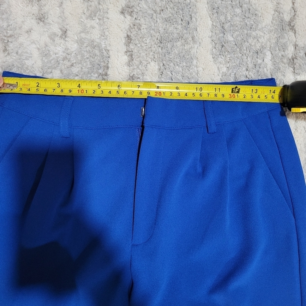 Happily Grey Womens Vibrant Blue Wide-Leg Pants Size 3 - Picture 9 of 9